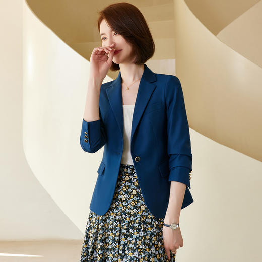 罗蒙春秋款女士小西装外套修身显瘦商务通勤休闲百搭单西服上衣外套女 商品图5