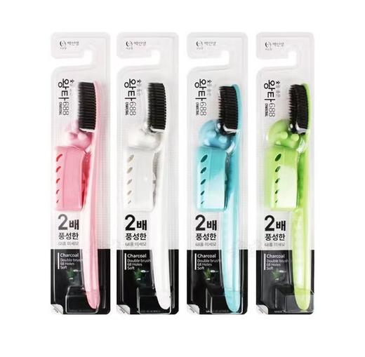 【中欧班列精选8支】韩国王打牙刷 原装进口王打大刷头双层牙刷 1支*8/盒 商品图8