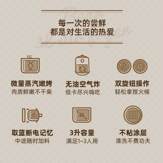 小熊空气炸锅QZG-E12B1 商品图5