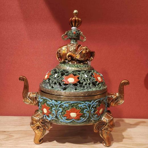 E-XR-8185A 三足铜香炉  23*16*27 商品图0