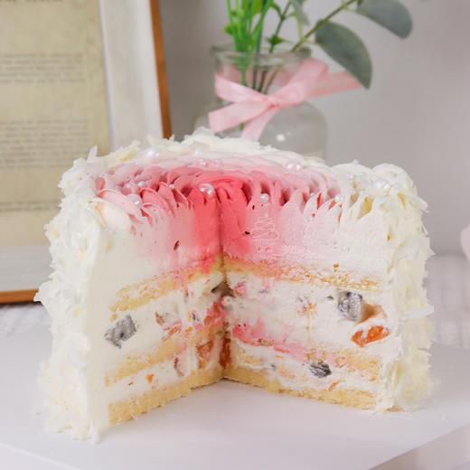 粉愿心动-渐变粉色系爱心女士蛋糕 商品图4