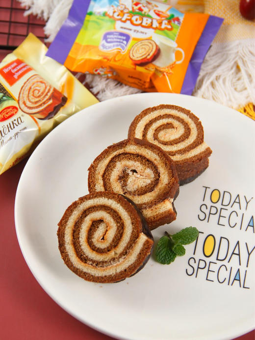 爱莲巧蛋糕卷牛奶巧克力味200g 商品图1