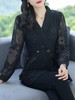 KQL-大码女装2023春季新款微胖mm显瘦上衣高级感时尚胖妹妹蕾丝衬衫女 商品缩略图5