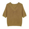 夏季V领冰丝针织衫，中年短袖t恤洋气妈妈夏装薄款宽松遮肚子上衣CC-5-5256 商品缩略图4