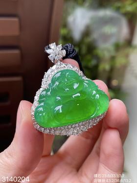 高冰木纳阳艳绿佛公吊坠【3140204】具体价格微信咨询