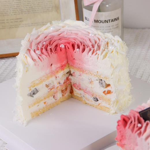 粉愿心动-渐变粉色系爱心女士蛋糕 商品图1