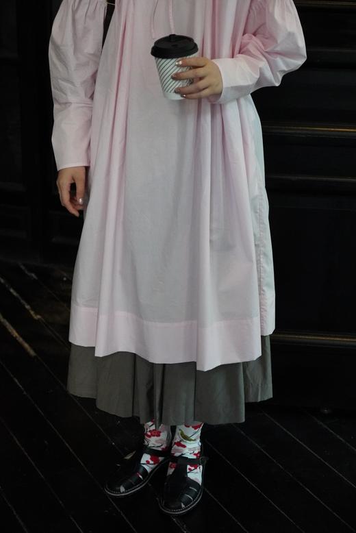 Ecole de curiosites粉色长衬衫裙 商品图5