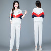 QYM 23332-Y运动服两件套衫+小脚哈伦裤时尚拼色休闲套装 商品缩略图1