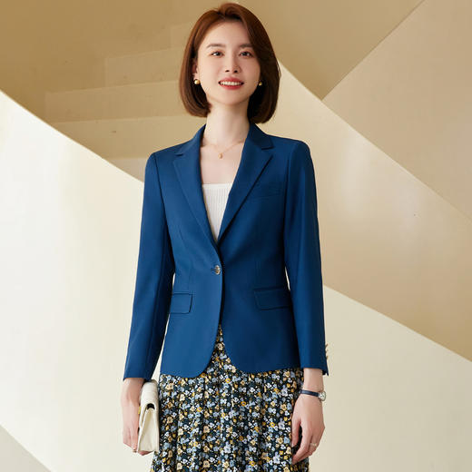 罗蒙春秋款女士小西装外套修身显瘦商务通勤休闲百搭单西服上衣外套女 商品图4