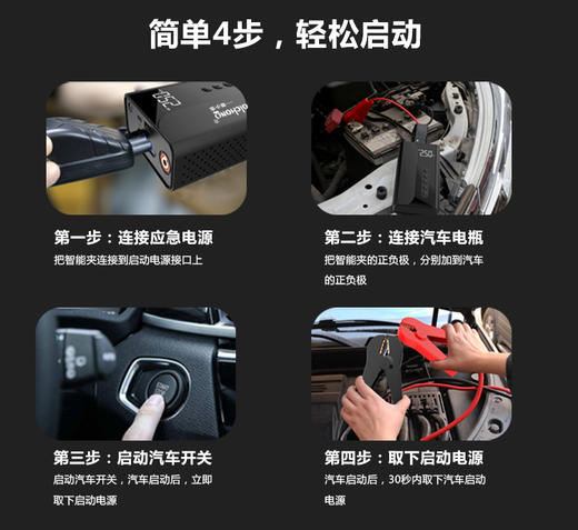 汽车应急启动电源+充气泵一体机 商品图3