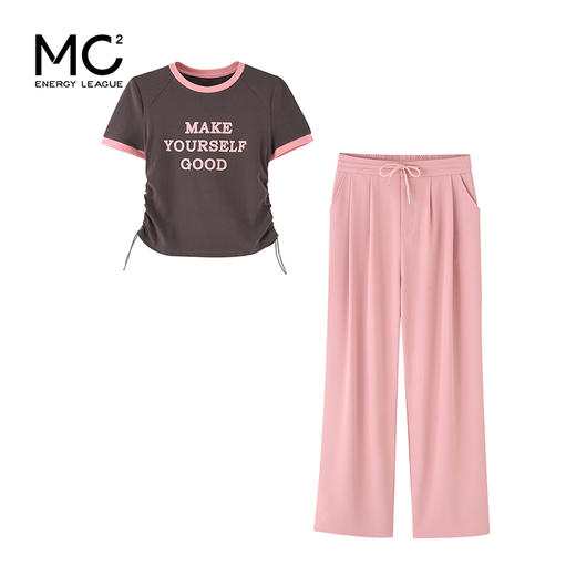 女装圆领T恤宽松西裤套装S3221016 商品图4