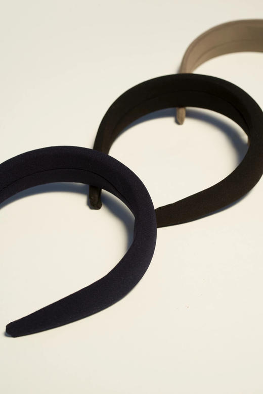 Sophie Buhai  灰褐色/黑色/深蓝色真丝发箍 商品图1