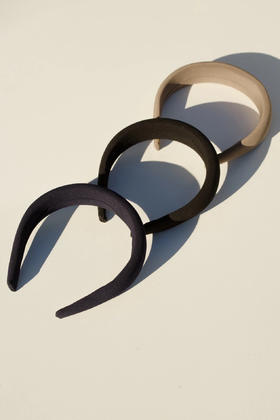 Sophie Buhai  灰褐色/黑色/深蓝色真丝发箍