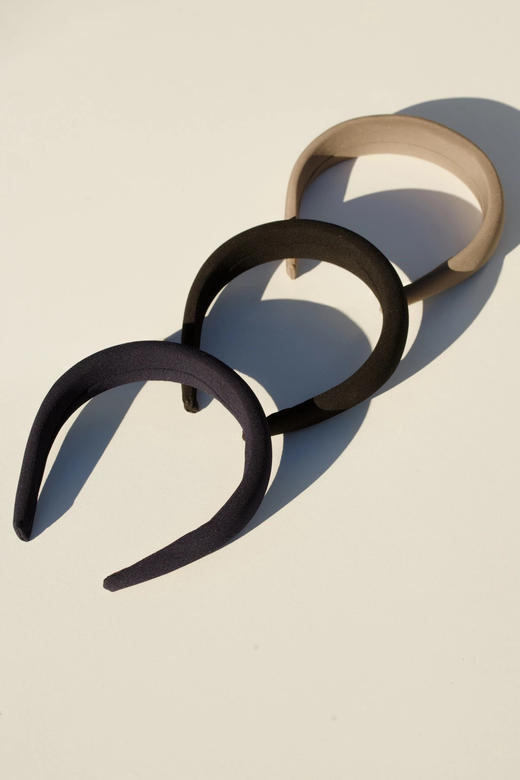 Sophie Buhai  灰褐色/黑色/深蓝色真丝发箍 商品图0
