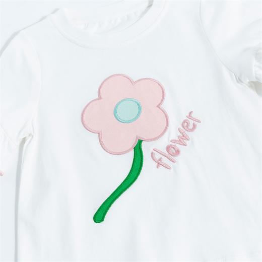 贝贝怡女宝宝可爱软萌T恤套装女童夏季亲肤舒适短袖长裤2件套 商品图8