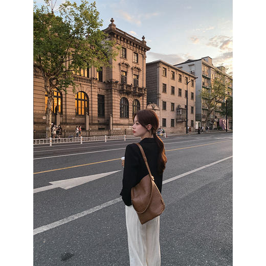 金蘑菇菇【物理防晒霜 白白天丝裤】中高腰宽松拖地裤大裤腿长裤 商品图4