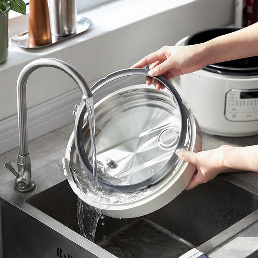 摩飞多功能电压力锅  智能控压花式养生锅开盖煮火锅快速煮饭 4L家用大容量&2.5L珐琅釜 商品图4