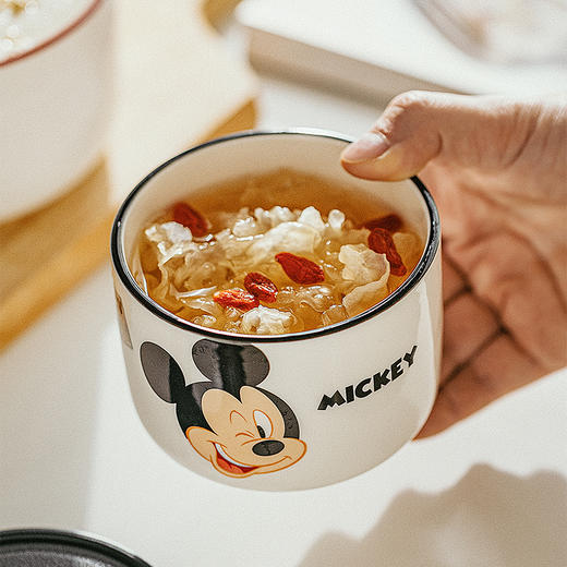 摩登主妇迪士尼保鲜碗密封盒陶瓷带盖可微波炉加热上班族便当饭盒 商品图3