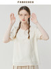 Famecoco范可儿泡泡袖上衣女温柔甜美新款夏季白色套头衬衣FAB3BD013 商品缩略图3