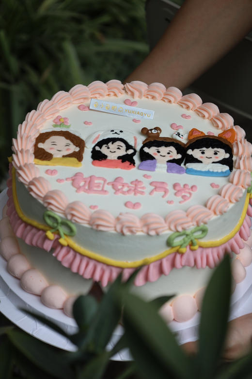 手绘姐妹万岁（四个人至少画8寸 图为8寸）（6寸画3个人） 商品图4