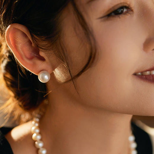 Manreya玛芮雅锦绣爱迪生超大珍珠耳钉+锦绣项链套装小众原创轻奢 商品图3