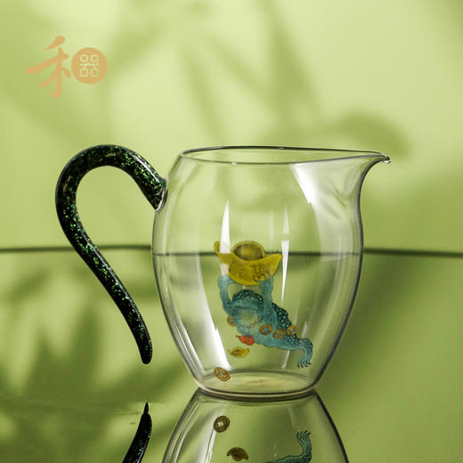 禾器御景·手绘怡然茶海  耐热高硼硅玻璃公杯茶室送礼高颜值茶具【手绘，每款图案会有差别】 商品图12