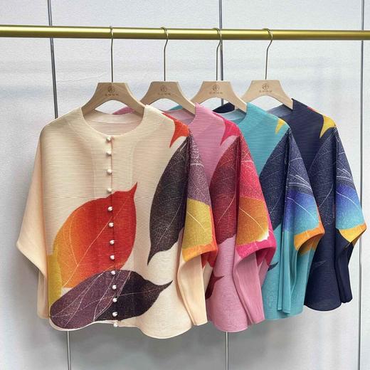 新款长袖开衫印花13粒扣上衣JN 商品图0