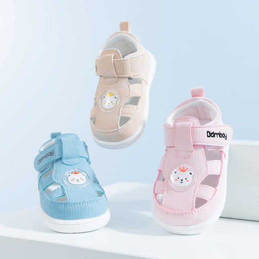 贝贝怡童鞋 宝宝凉鞋儿童学步鞋夏季新款女宝可爱软底防滑鞋 商品图4