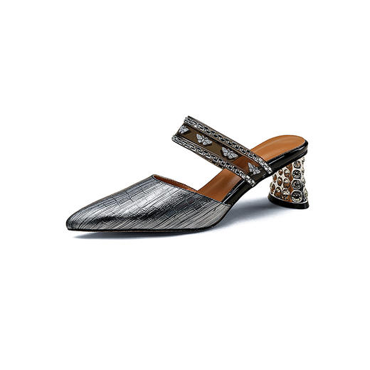 夏季新款，女夏外穿时尚高跟真皮凉拖鞋包头半拖鞋PLGZ-B1937 商品图10