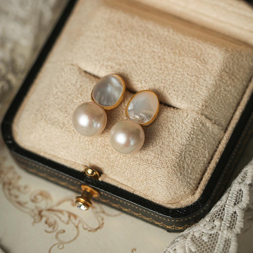 Manreya玛芮雅 “月影柔情”爱迪生珍珠耳环轻奢小众浪漫法式 商品图5