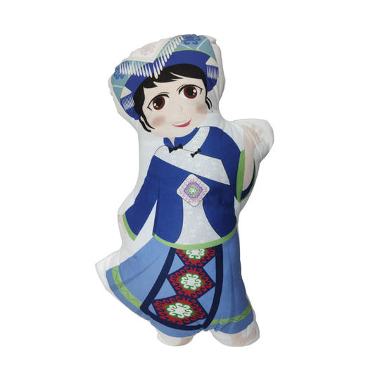 五峰楚陵溪文创土家男娃女娃抱枕 商品图1