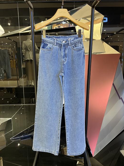 花苞高腰直筒牛仔裤 商品图0