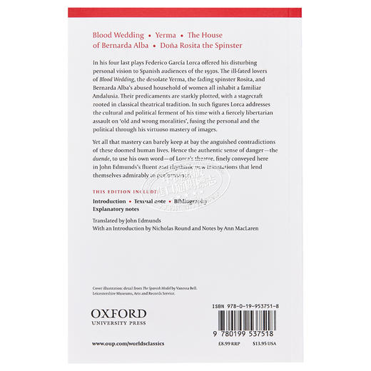 【中商原版】Four Major Plays 英文原版 费德里科·加西亚·洛尔迦 4部主要戏剧 Federico Garcia Lorca 商品图1