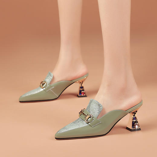 气质百搭，女懒人外穿高跟拖鞋BZ-S202-9 商品图4