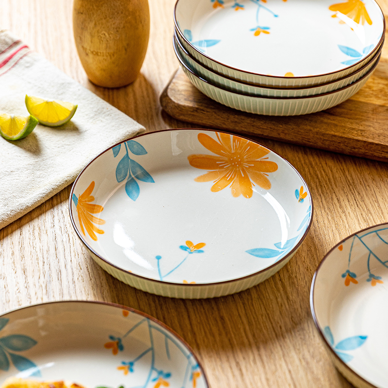 摩登主妇雏菊碗盘子菜盘家用2023新款特别好看的盘子高级陶瓷餐具
