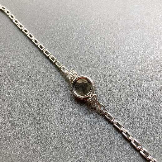 玻璃种芬达色黄翡平安扣手链18k白金钻石镶嵌 商品图5