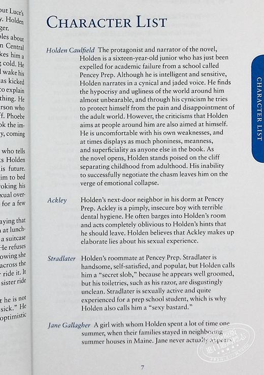 【中商原版】Sparknotes 文学指南:麦田里的守望者 The Catcher in the Rye Literature Guide 英文原版 J D Salinger 商品图7