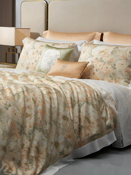 whinny/惠谊 新中式清新莱赛尔纤维滑爽天丝™印花四件套 绮境花园 商品图1