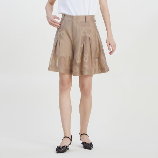 谜底2023夏季新款宽松提花裙裤时尚气质宽松A型短裤女232MK0701 商品图0