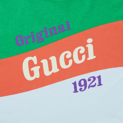 GUCCI 古驰 童装棉质圆领T恤短袖GG标志logo字母印花上衣 575114XJEY6 商品图4