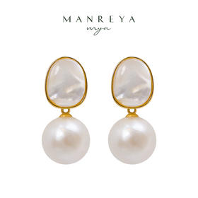 Manreya玛芮雅 “月影柔情”爱迪生珍珠耳环轻奢小众浪漫法式