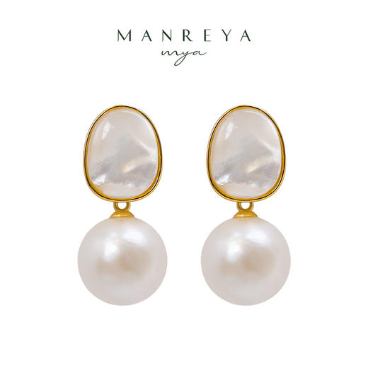 Manreya玛芮雅 “月影柔情”爱迪生珍珠耳环轻奢小众浪漫法式 商品图0