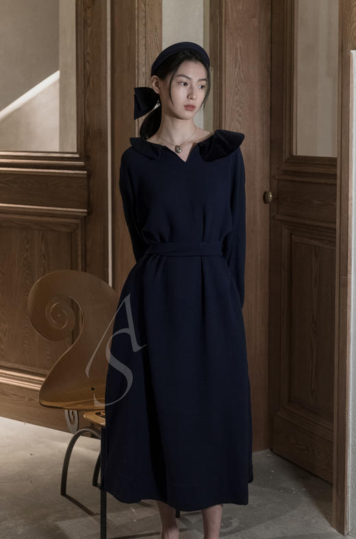 Sophie Buhai  灰褐色/黑色/深蓝色真丝发箍 商品图4