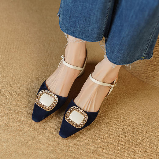 夏季新款，配裙子巨美复古配色包头凉鞋LCC-C8978 商品图9