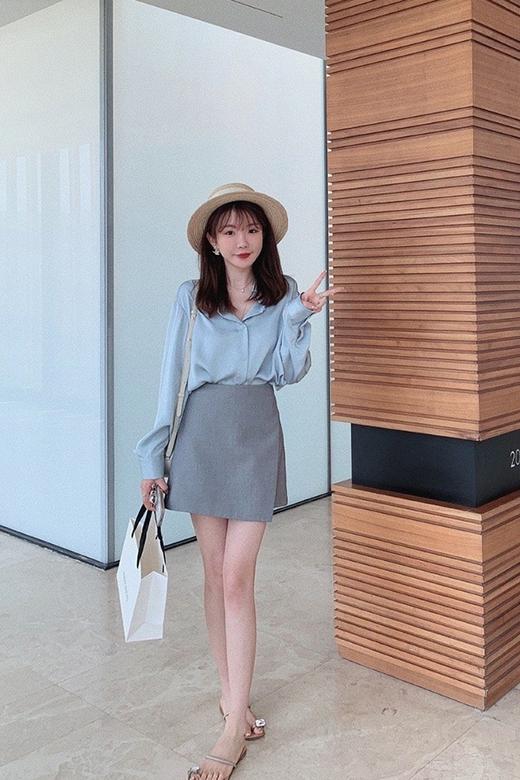 香草米杏 衬衫 S码 金蘑菇菇【通勤线 铂金套组合】西装裙裤简约通勤 商品图5