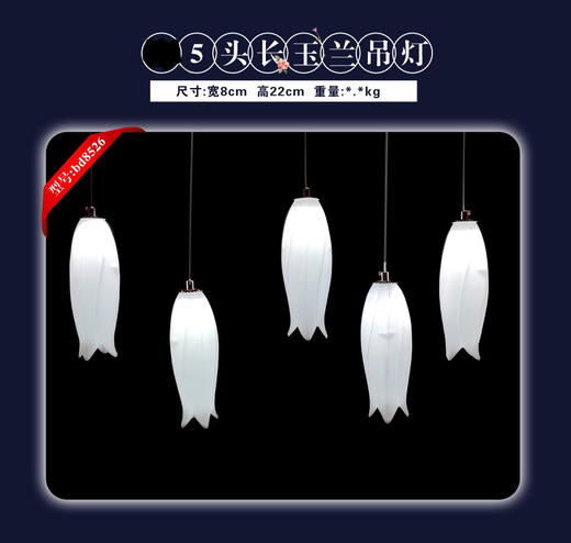 5头长玉兰吊灯（运费自理） 商品图0