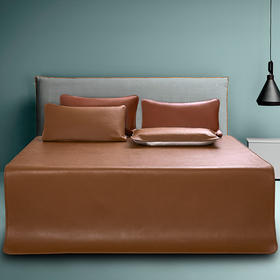 纯色草本植鞣头层水牛皮席（马鞍棕/月灰）塔山