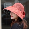 DD-黑胶帽大帽檐透气马尾遮阳帽女夏季空顶可折叠太阳帽 商品缩略图4