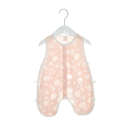 夏季薄款琵琶连体衣服男女宝宝轻薄透气背心无袖爬服开裆哈衣 商品图4