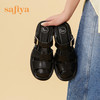 Safiya/索菲娅2023夏季新品复古镂空编织包头休闲厚底罗马凉拖 SF32110051 商品缩略图6